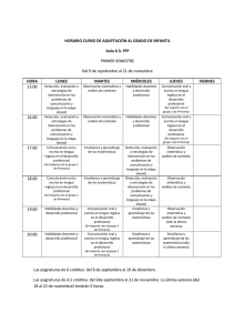 Horario Curso Adaptaci n Educaci n Infantil 2014-2015