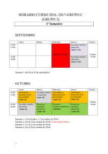 Horario Grupo 3