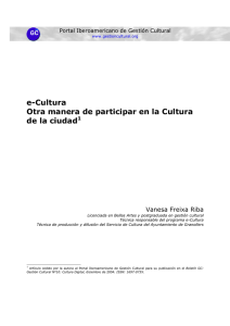e-Cultura: Otra manera de participar en la Cultura de la ciudad