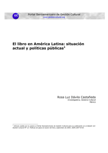 El libro en América Latina: Situación actual y políticas públicas