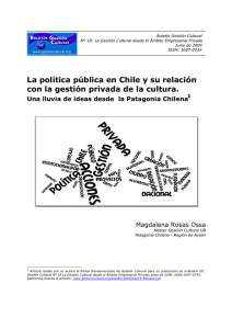 La política pública en Chile y su relación con la gestión privada de la cultura