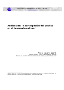 Audiencias: la participación del público en el desarrollo cultural
