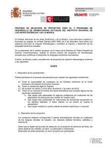 PROCESO  DE  SELECCIÓN  DE  PROYECTOS ... DESARROLLO  DE  DRAMATURGIAS  ACTUALES  DEL ...