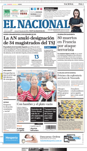 El Nacional, en Caracas :