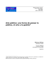 Arte Público: una forma de pensar lo público, el arte y la gestión