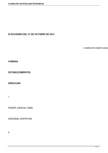                         ... Locales de votación para electores extranjeros