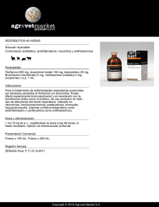 RESPIBIOTIC® 48 HORAS Solución Inyectable Combinación antibiótica, antiinflamatoria, mucolítica y antihistamínica