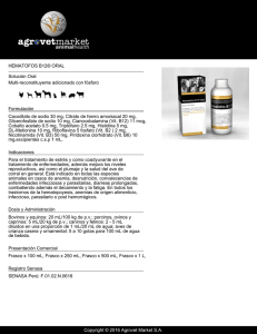 HEMATOFOS B12® ORAL Solución Oral Multi-reconstituyente adicionado con fósforo Formulación