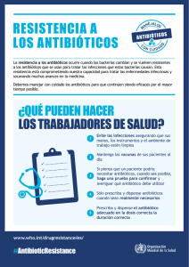 Resistencia a los antibióticos: ¿Qué pueden hacer los trabajadores de la salud? pdf, 131kb