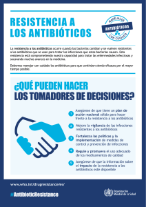 Resistencia a los antibióticos: ¿Qué pueden hacer los tomadores de decisiones? pdf, 118kb