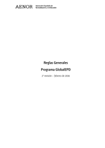 9 de Marzo. Publicadas las nuevas reglas generales del Programa GlobalEPD de AENOR
