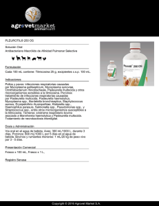 PLEUROTIL® 250 OS Solución Oral Antibacteriano Macrólido de Afinidad Pulmonar Selectiva Formulación