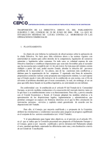 SEGUNDO Informe CEPCO sobre la Transposici n de la Directiva 2000/35/CE