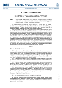 BOLETÍN OFICIAL DEL ESTADO MINISTERIO DE EDUCACIÓN, CULTURA Y DEPORTE 6085