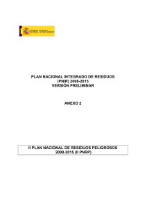 II Plan Nacional de Residuos Peligrosos 2008-2015