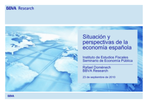 Situación y perspectivas de la economía española Instituto de Estudios Fiscales
