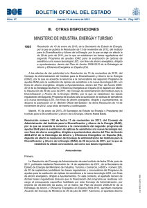 BOLETÍN OFICIAL DEL ESTADO MINISTERIO DE INDUSTRIA, ENERGÍA Y TURISMO 1005