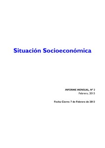 Situación Socioeconómica  Febrero, 2013 INFORME MENSUAL, Nº 2