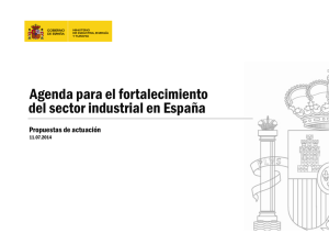 Agenda para el fortalecimiento de la Industria en Espa a