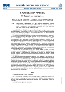 BOLETÍN OFICIAL DEL ESTADO MINISTERIO DE ASUNTOS EXTERIORES Y DE COOPERACIÓN