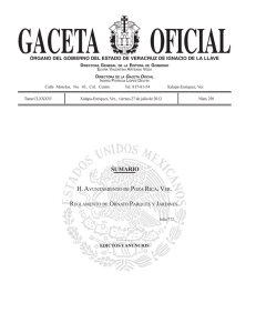 26. REGLAMENTO DE ORNATOPARQUES Y JARDINES