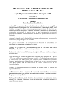 Ley Nº 18.989 Orgánica de la Agencia de Cooperación Internacional de Chile