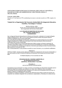 Tratado de la Organización del Convenio Andrés Bello de Integración Educativa, Científica, Tecnológica y Cultural