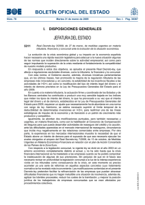 R.D.L 3-2009 Medidas Urgentes crisis economica