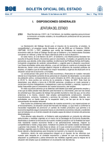 R.D.L 1-2011 medidas urgentes empleo estable y recualificaci�n