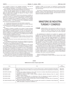 Normas UNE ratificadas durante el mes de Agosto de 2004