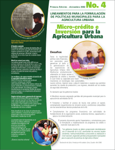 Micro-crédito e Inversión para la Agricultura Urbana