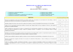 Objetivos, contenidos y criterios de evaluaciÃ³n de FÃ­sica-QuÃ­mica