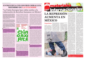 La represión aumenta en México . Materiales Internacionales. Octubre 2008