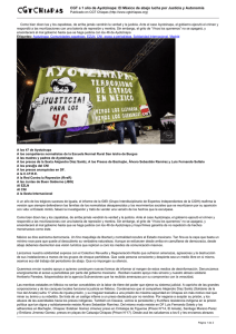 CGT a 1 año de Ayotzinapa: El México de abajo...