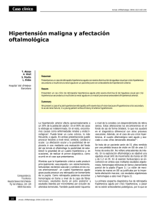 Caso clÃ­nico: HipertensiÃ³n maligna y afectaciÃ³n oftalmolÃ³gica