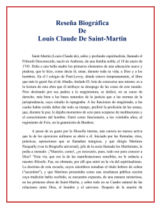 Louis Claude de Saint-Martin - Reseña Biografica