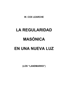 W. Cox Learche - Regularidad Masónica