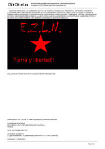 Comunicado del Ejército Zapatista de Liberación Nacional