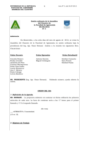Acta del Claustro de Facultad de Agronomía 08/08/12