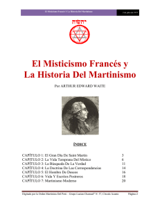 La Mística Francesa y la Filosofía del Martinismo