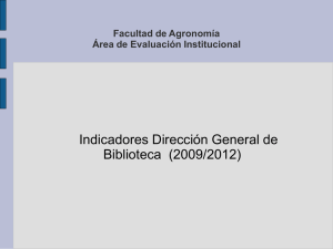 Gráficos Dirección General de biblioteca 2009 a 2012