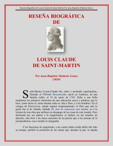 Jean Baptiste Modeste Gence - Reseña Biográfica de Louis Claude de Saint-Martin