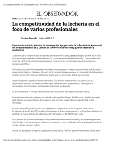 La competitividad de la lechería en el foco de varios profesionales El Observador 04-06-2014