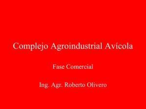 Complejo Agroindustrial Avícola  Fase Comercial Ing. Agr. Roberto Olivero