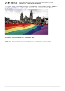 Boletín: Día Internacional contra la Homofobia, Lesbofobia y Transfobia