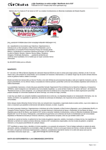 ¡L@s Zapatistas no están sol@s!. Manifiesto de la CGT
