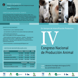 IV Congreso Nacional de Producción Animal