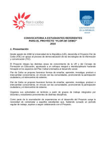 CONVOCATORIA A ESTUDIANTES REFERENTES “FLOR DE CEIBO” 2015 1. Presentación