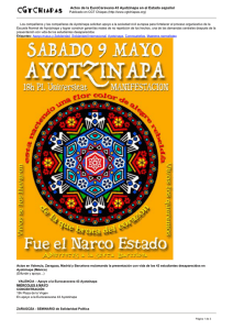 Actos de la EuroCaravana 43 Ayotzinapa en el Estado español