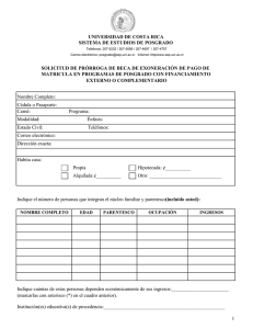 Formulario de beca prórroga (formulario oficial del SEP/UCR.)